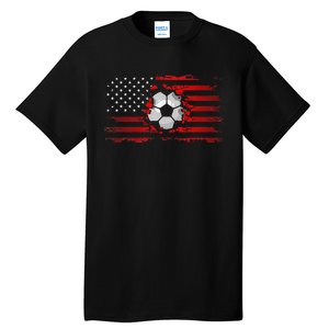 American Flag Soccer Apparel funny Soccer sport Tall T-Shirt