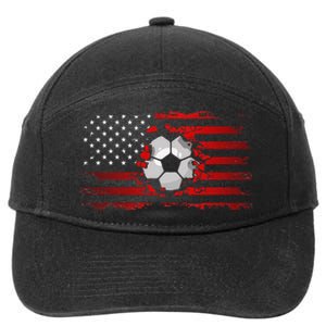 American Flag Soccer Apparel funny Soccer sport 7-Panel Snapback Hat