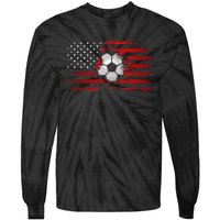 American Flag Soccer Apparel funny Soccer sport Tie-Dye Long Sleeve Shirt