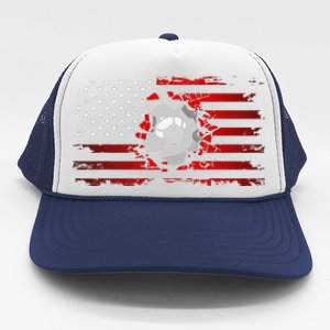 American Flag Soccer Apparel funny Soccer sport Trucker Hat