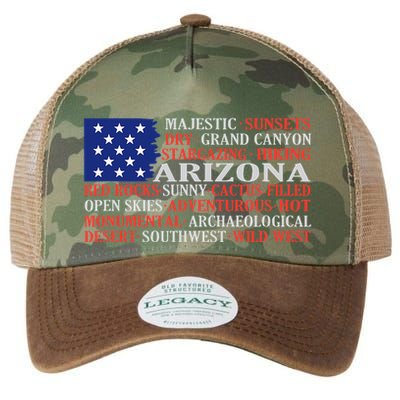 Arizona Flag Showing Some The StateS Best Features Legacy Tie Dye Trucker Hat