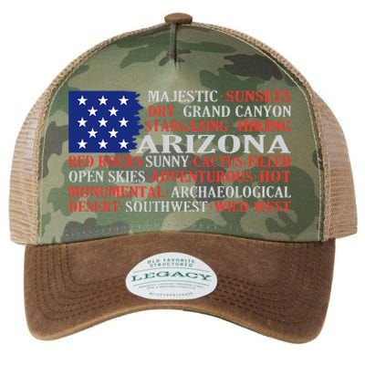 Arizona Flag Showing Some The StateS Best Features Legacy Tie Dye Trucker Hat