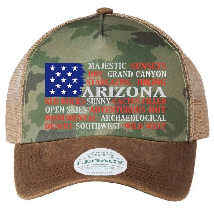 Arizona Flag Showing Some The StateS Best Features Legacy Tie Dye Trucker Hat