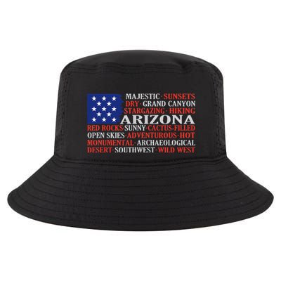 Arizona Flag Showing Some The StateS Best Features Cool Comfort Performance Bucket Hat