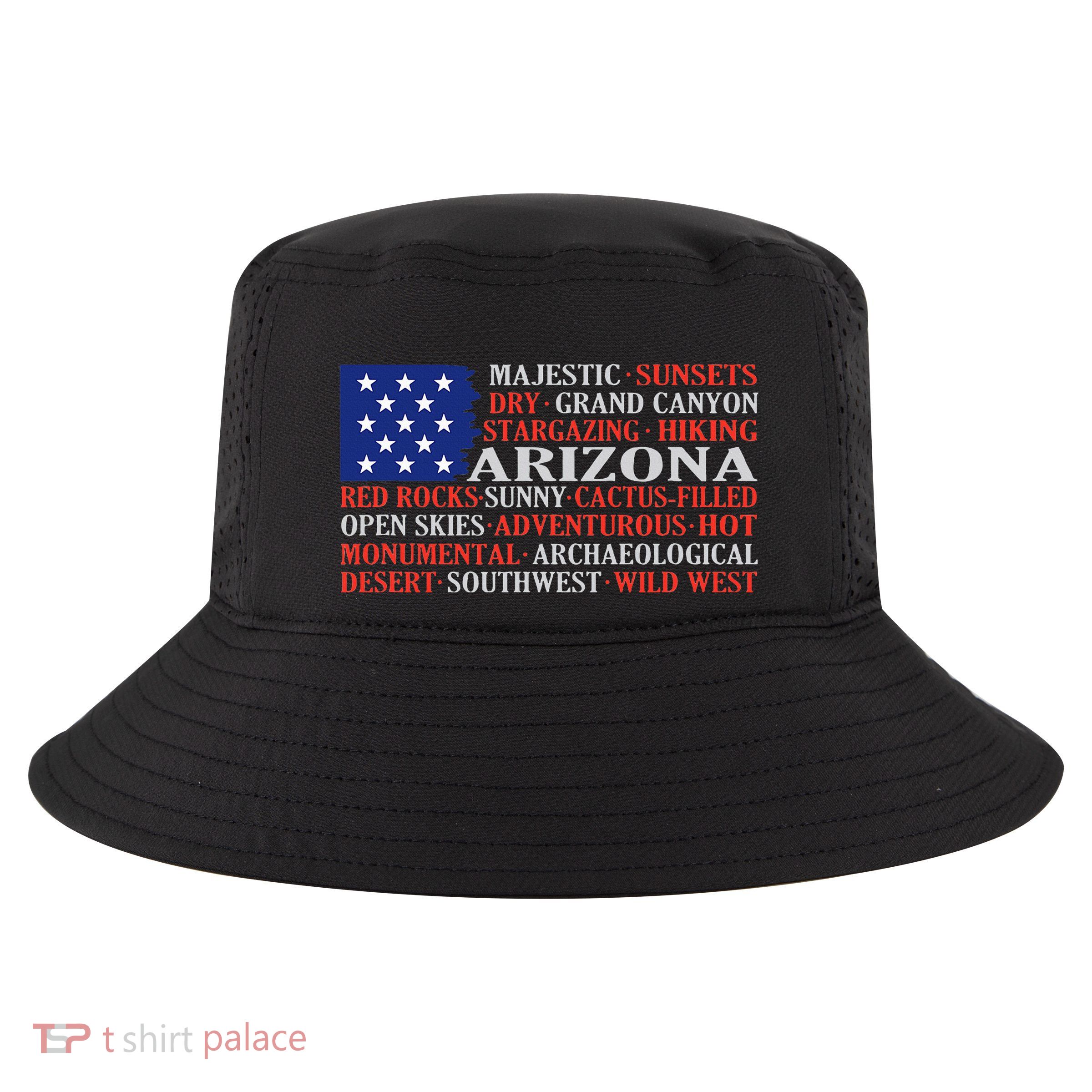 Arizona Flag Showing Some The StateS Best Features Cool Comfort Performance Bucket Hat