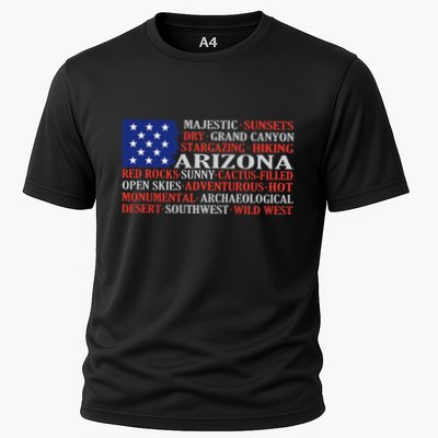 Arizona Flag Showing Some The StateS Best Features Performance Shirt