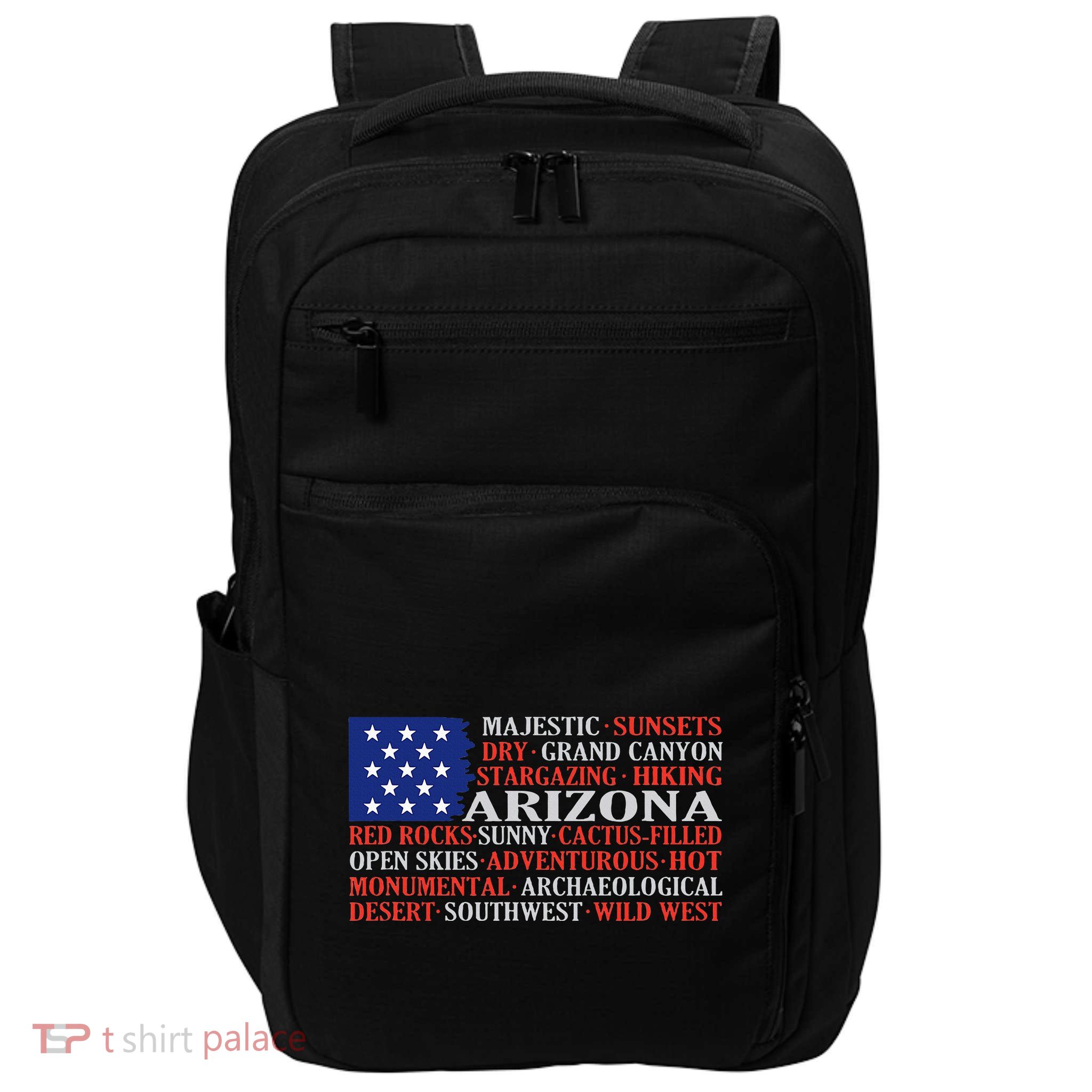 Arizona Flag Showing Some The StateS Best Features Impact Tech Backpack