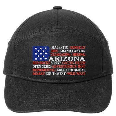Arizona Flag Showing Some The StateS Best Features 7-Panel Snapback Hat