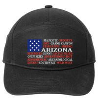 Arizona Flag Showing Some The StateS Best Features 7-Panel Snapback Hat