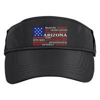 Arizona Flag Showing Some The StateS Best Features Adult Drive Performance Visor