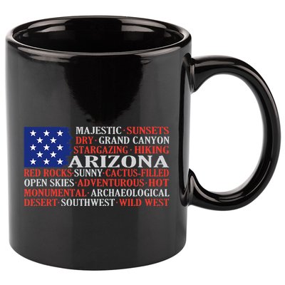 Arizona Flag Showing Some The StateS Best Features 11oz C Handle Ceramic Mug