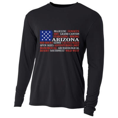 Arizona Flag Showing Some The StateS Best Features Cooling Performance Long Sleeve Crew