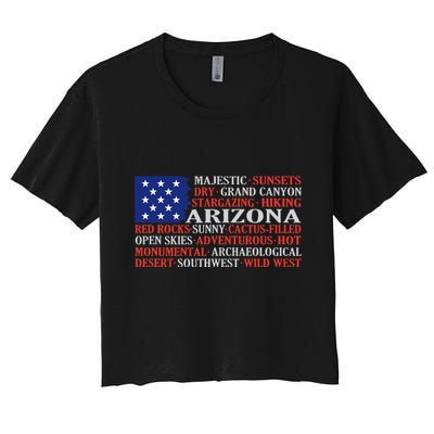Arizona Flag Showing Some The StateS Best Features Crop Top