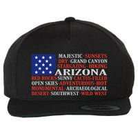 Arizona Flag Showing Some The StateS Best Features Wool Snapback Cap
