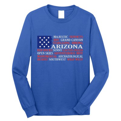 Arizona Flag Showing Some The StateS Best Features Long Sleeve Shirt