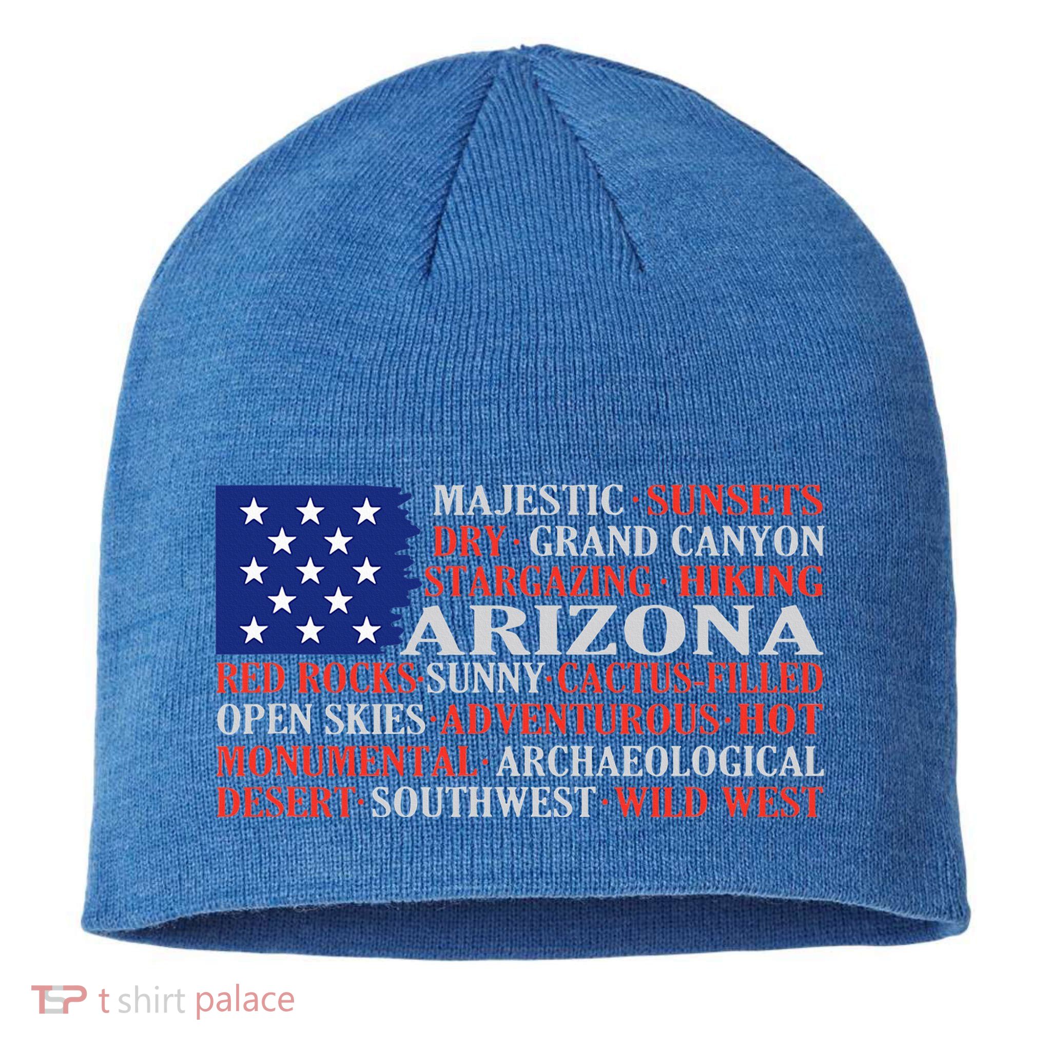 Arizona Flag Showing Some The StateS Best Features Sustainable Beanie