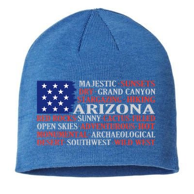 Arizona Flag Showing Some The StateS Best Features Sustainable Beanie