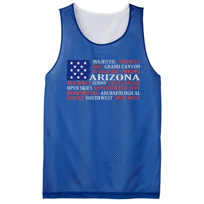 Arizona Flag Showing Some The StateS Best Features Mesh Reversible Basketball Jersey Tank