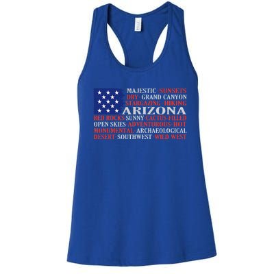 Arizona Flag Showing Some The StateS Best Features Women's Racerback Tank