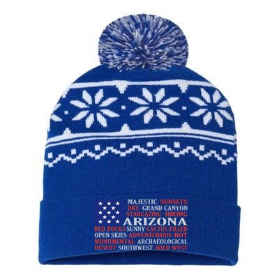 Arizona Flag Showing Some The StateS Best Features USA-Made Snowflake Beanie