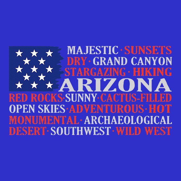 Arizona Flag Showing Some The StateS Best Features Stripe Pom Pom Beanie