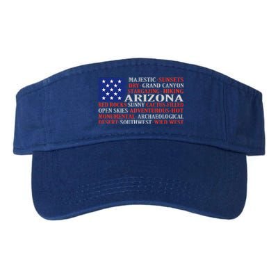 Arizona Flag Showing Some The StateS Best Features Valucap Bio-Washed Visor