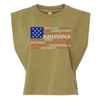 Arizona Flag Showing Some The StateS Best Features Garment-Dyed Women's Muscle Tee