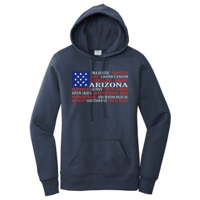 Arizona Flag Showing Some The StateS Best Features Women's Pullover Hoodie