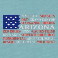 Arizona Flag Showing Some The StateS Best Features Sueded Cloud Jersey T-Shirt