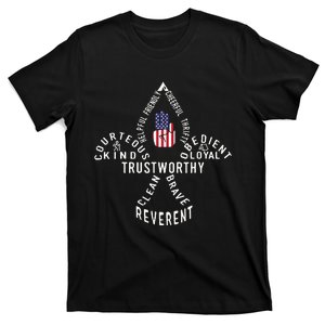 America Flag Scouting Law T-Shirt