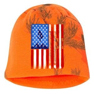 American Flag Skiing Gift Kati - Camo Knit Beanie