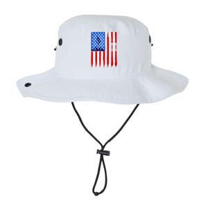 American Flag Skiing Gift Legacy Cool Fit Booney Bucket Hat