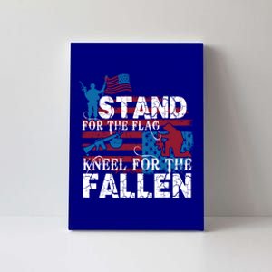 American Flag Stand For The Flag Knees For The Fallen Gift Canvas