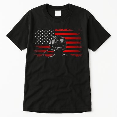 American Flag Scuba Diving Apparel Scuba Diving Tall T-Shirt