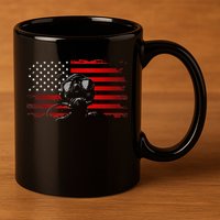 American Flag Scuba Diving Apparel Scuba Diving 11oz C Handle Ceramic Mug