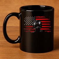 American Flag Scuba Diving Apparel Scuba Diving 11oz C Handle Ceramic Mug