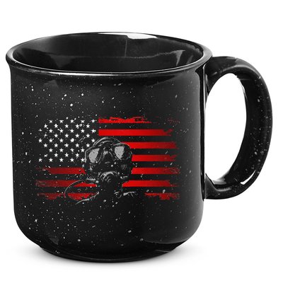 American Flag Scuba Diving Apparel Scuba Diving 15oz Campfire Ceramic Mug