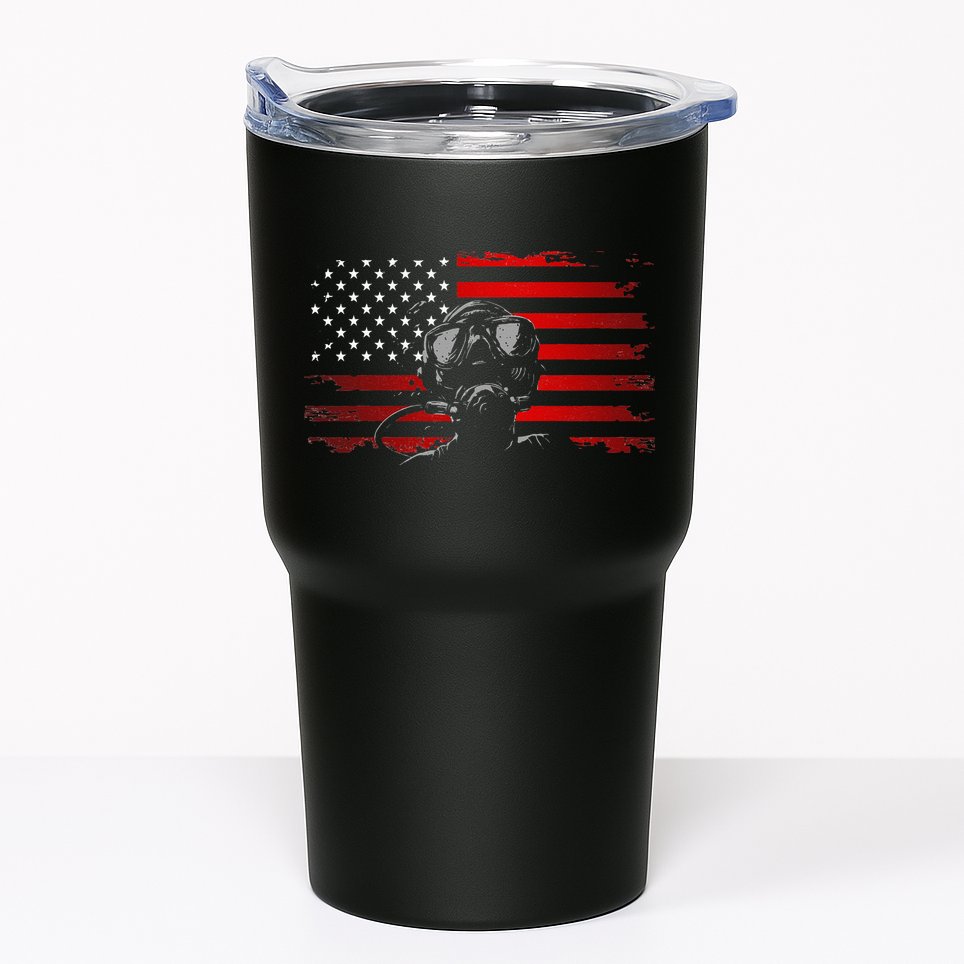 American Flag Scuba Diving Apparel Scuba Diving Tumbler