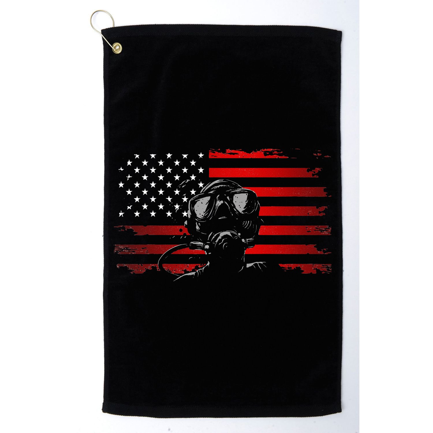 American Flag Scuba Diving Apparel Scuba Diving Golf Towel