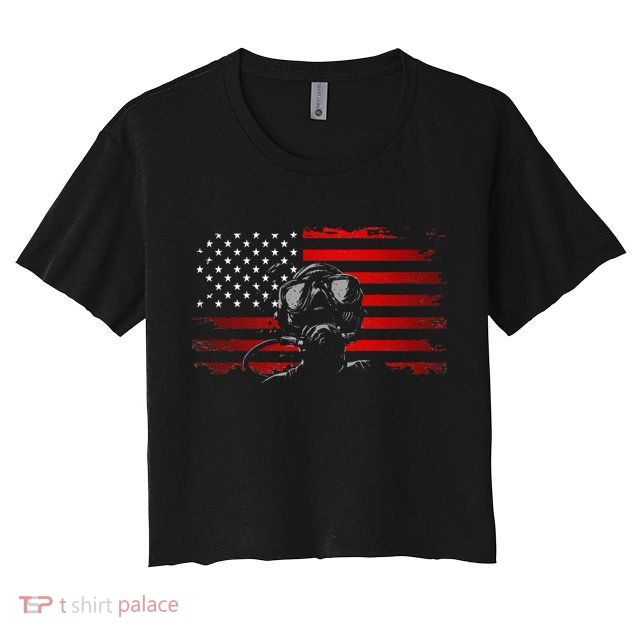 American Flag Scuba Diving Apparel Scuba Diving Crop Top
