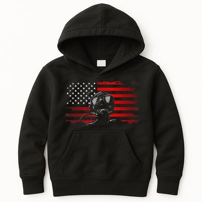 American Flag Scuba Diving Apparel Scuba Diving Kids Hoodie