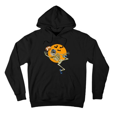 American Football Skeleton Halloween Football Fan Hoodie