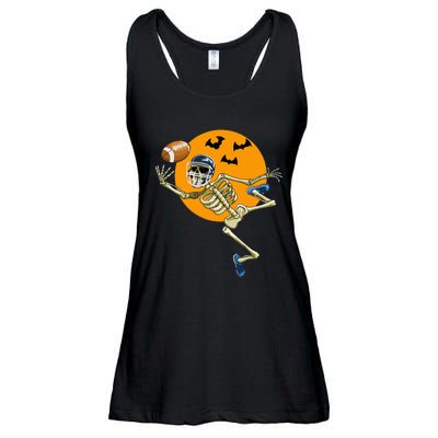 American Football Skeleton Halloween Football Fan Ladies Essential Flowy Tank