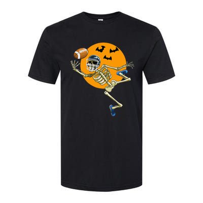 American Football Skeleton Halloween Football Fan Softstyle CVC T-Shirt