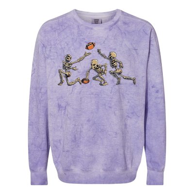 American Football Skeleton Halloween Colorblast Crewneck Sweatshirt