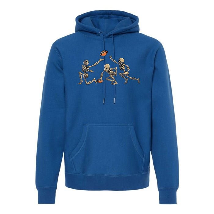 American Football Skeleton Halloween Premium Hoodie