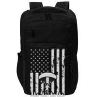 American Flag Skydiving Airplane Jump Parachuting Skydiver Premium Impact Tech Backpack