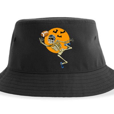 American Football Skeleton Halloween Sustainable Bucket Hat