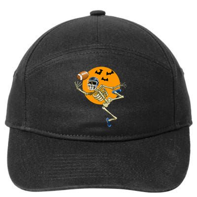 American Football Skeleton Halloween 7-Panel Snapback Hat