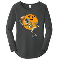 American Football Skeleton Halloween Women's Perfect Tri Tunic Long Sleeve Shirt